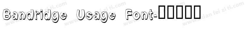 Bandridge Usage Font字体转换